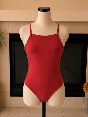 WYLDR Brick Red Scoop Neck Top